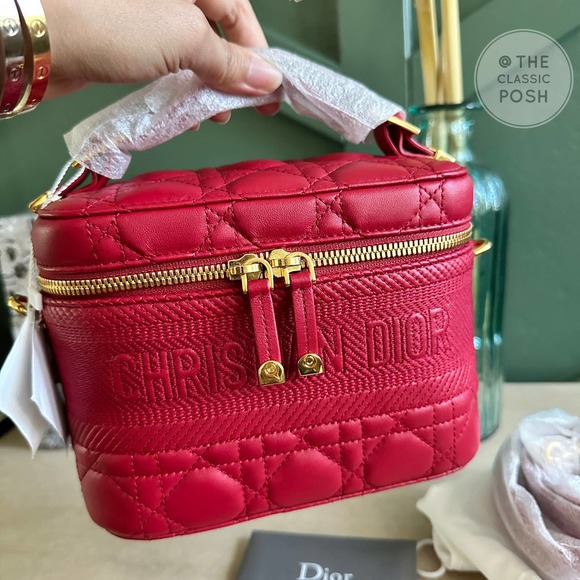 BNWT DIOR TRAVEL VANITY LAMBSKIN SMALL  LEATHER CROSSBODY BAG - Picture 4 of 12